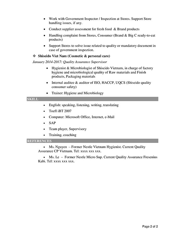 Bản mẫu CV tiếng Anh cho sinh viên mới ra trường